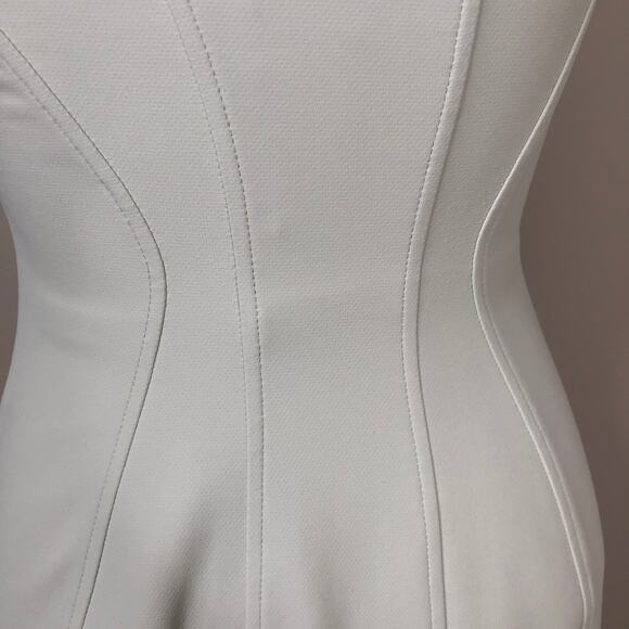 Alexander Wang Blue Green Mint Corset Bustier Seamed Bodycon Midi Dress Size 4 - Picture 6 of 16